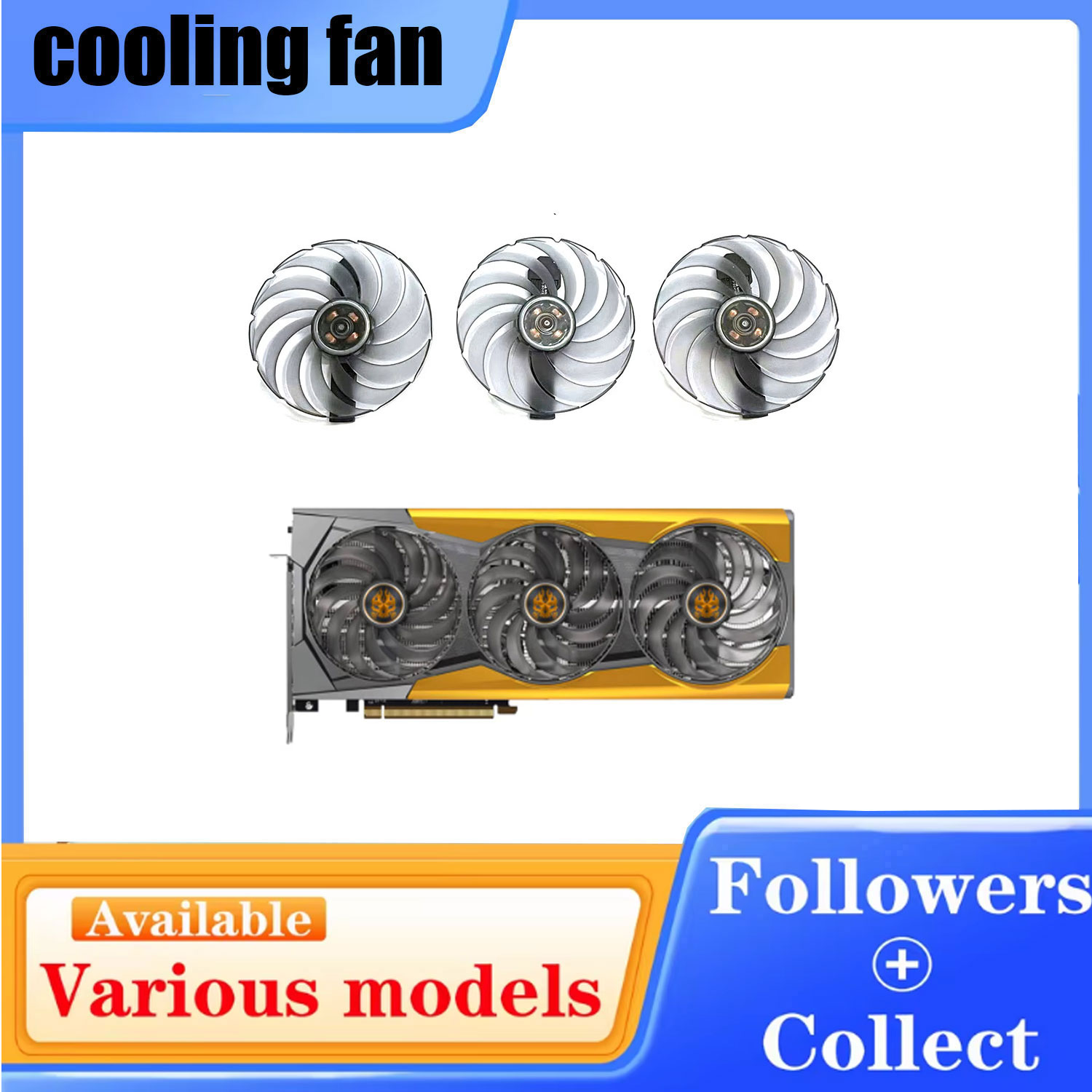 Rx 6900 Xt 16Gb - 95MM FDC10U12D9-C 6Pin RX6900 Cooling Graphics